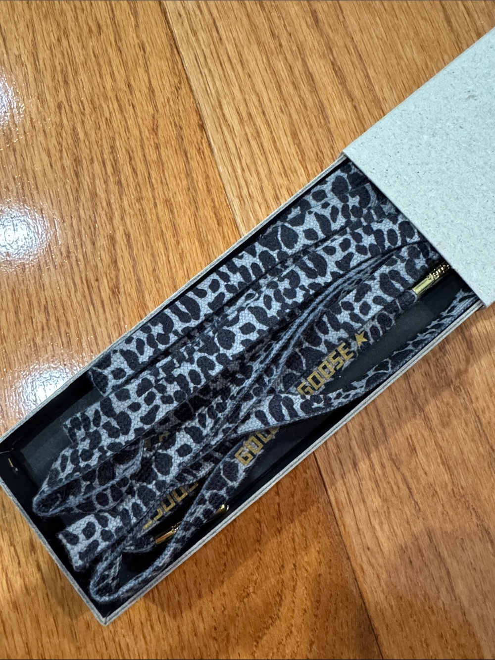 Golden Goose leopard laces NWT